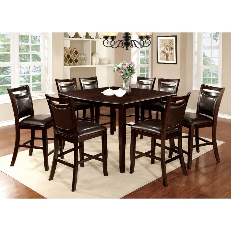 Kiantone extendable solid wood deals dining table darby home co